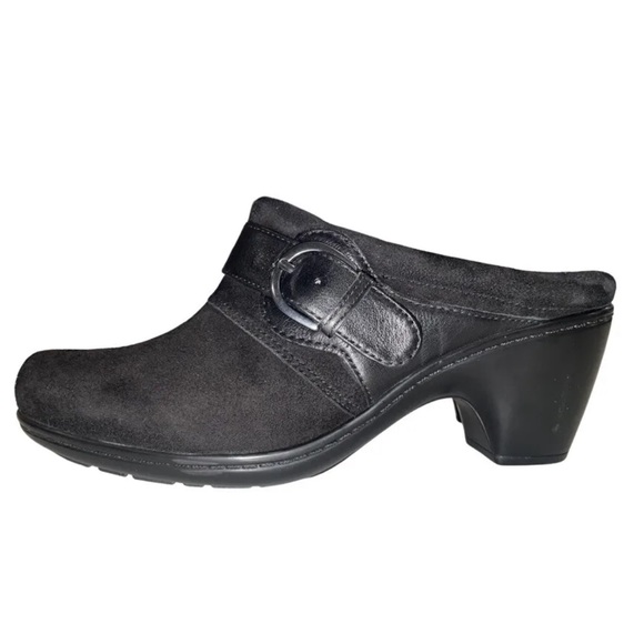 Clarks Bendables black suede mules Size 6 - Picture 4 of 9